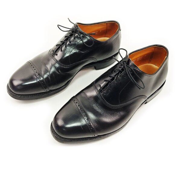 Allen Edmunds Byron Mens Black Cap Toe Dress Shoes Size 10 EEE Wide Width main image 5